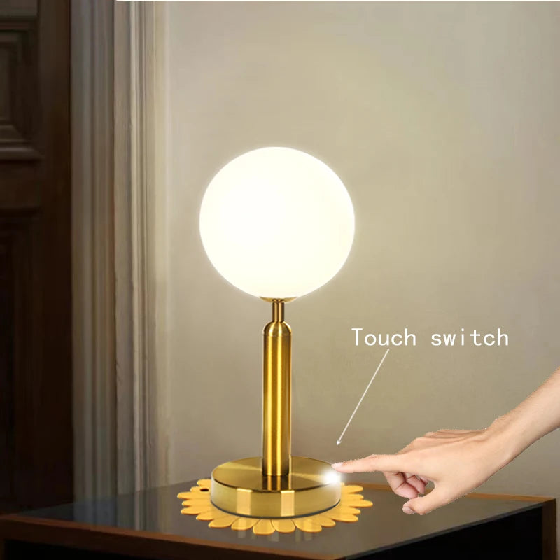 Nordic Glass Ball Desk Lamp