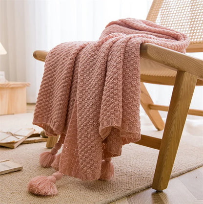 Nordic Chunky Knit Throw Blanket