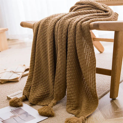 Nordic Chunky Knit Throw Blanket