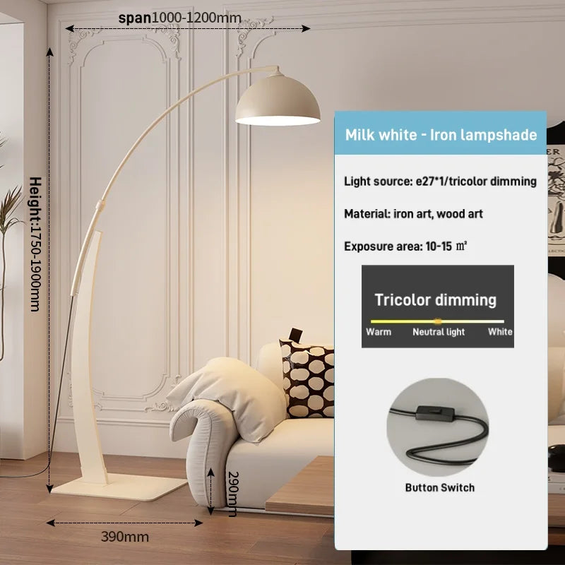 Vintage Wood & Metal Floor Lamp