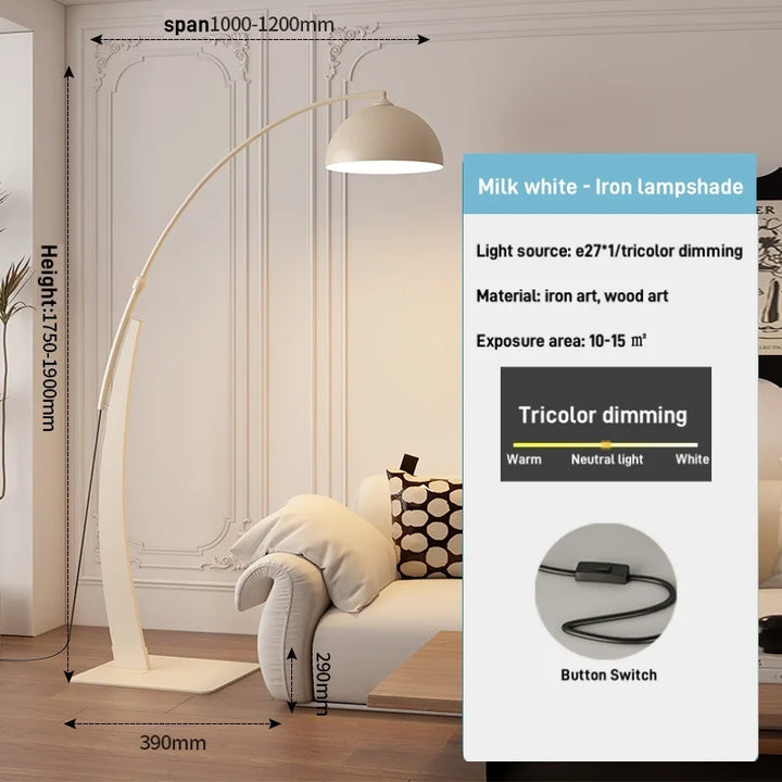 Vintage Wood & Metal Floor Lamp