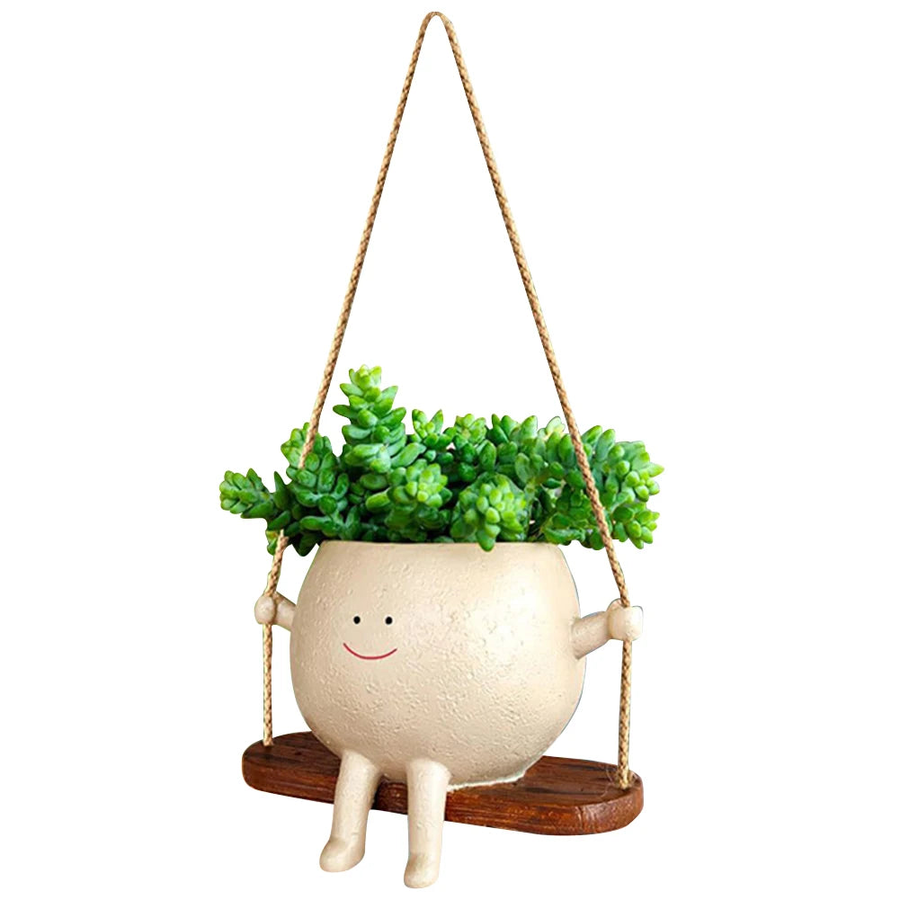 Smiling Face Swing Planter
