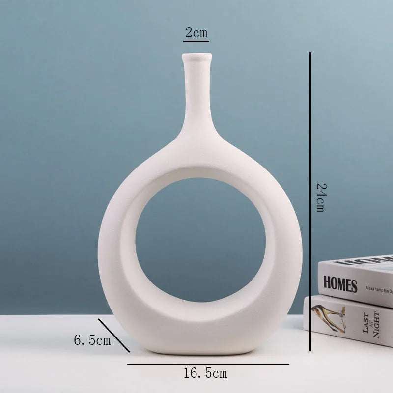 Ceramic Hollow Nordic Table Vase