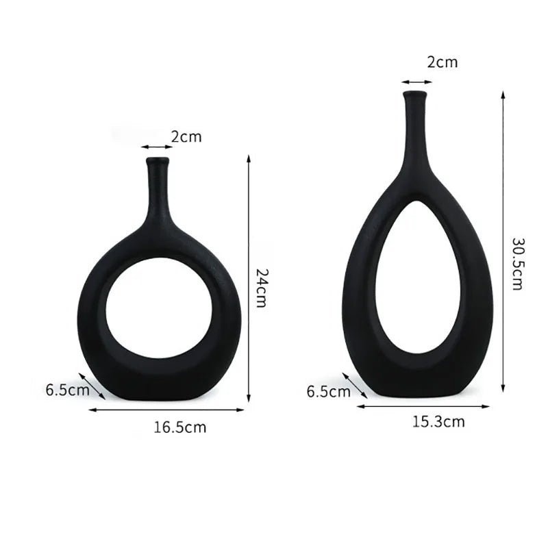 Ceramic Hollow Nordic Table Vase