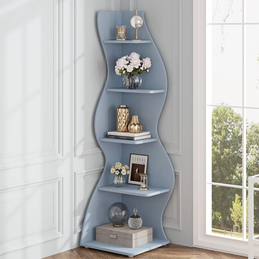 Modern 5-Tier Corner Shelf