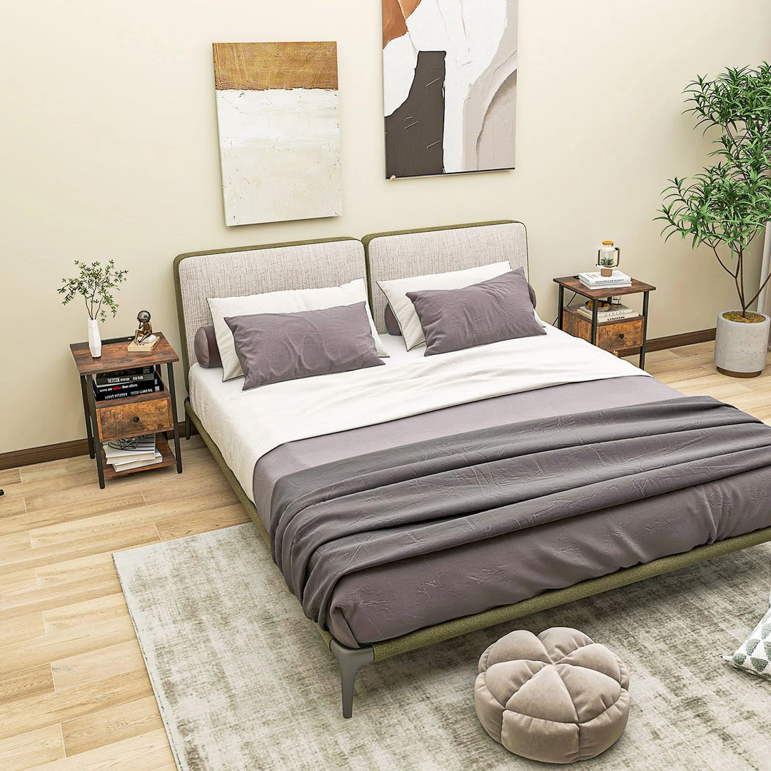 3-Tier Nightstand with Charging Station