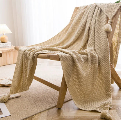 Nordic Chunky Knit Throw Blanket