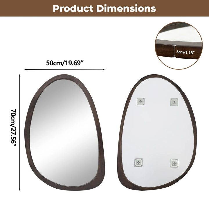 Walnut Wood Wall Mirror