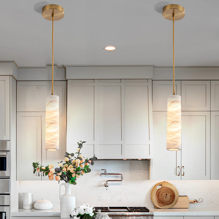 Natural Alabaster LED Pendant Light
