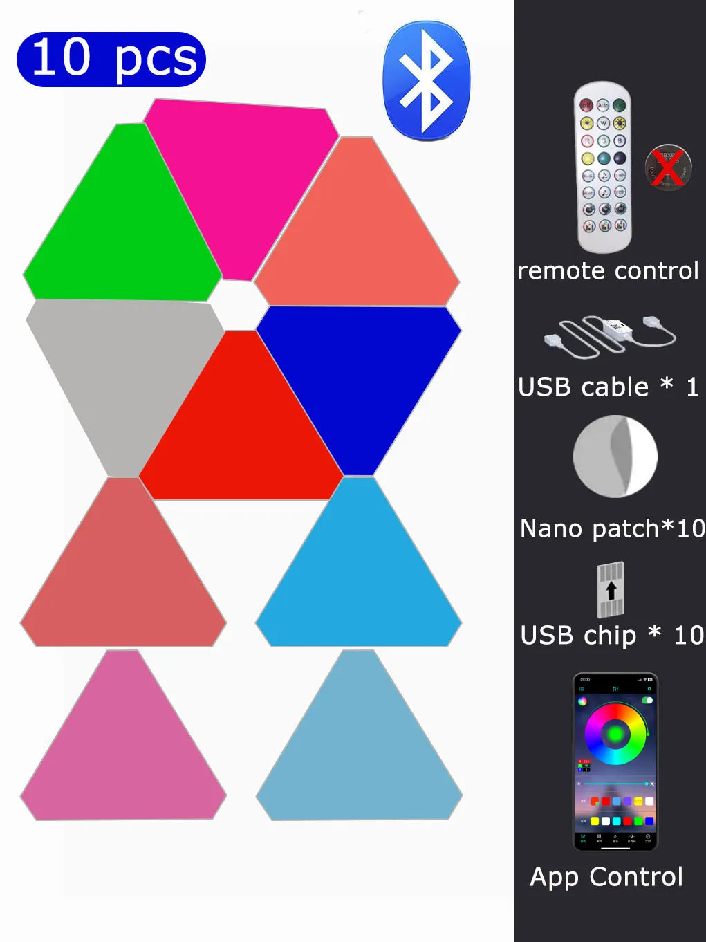 Triangle RGB Wall Lights
