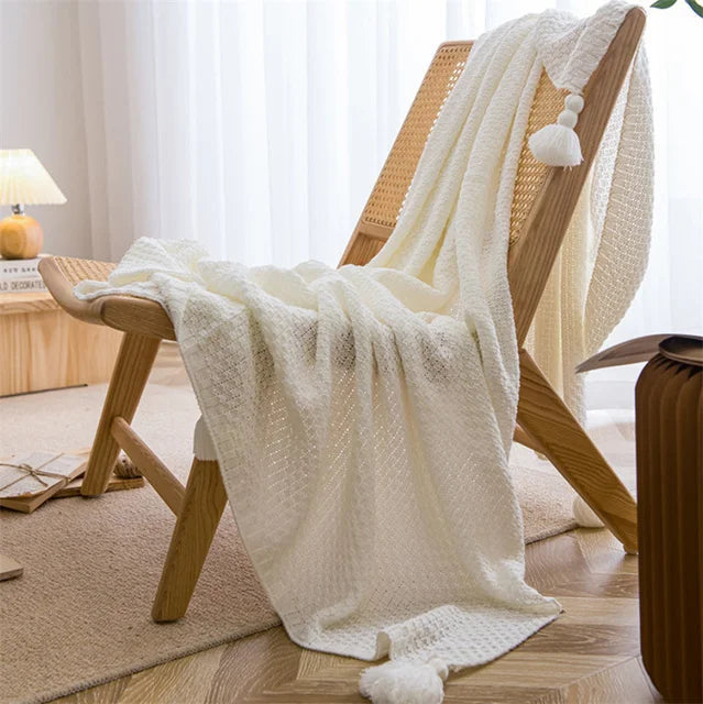 Nordic Chunky Knit Throw Blanket