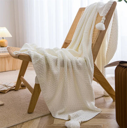 Nordic Chunky Knit Throw Blanket