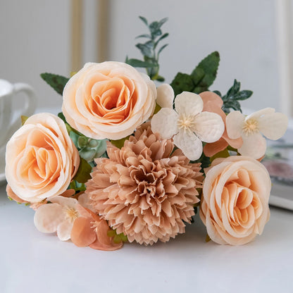 Vintage Silk Rose & Peony Bouquets