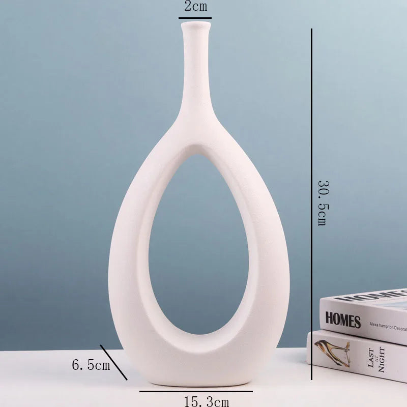 Ceramic Hollow Nordic Table Vase