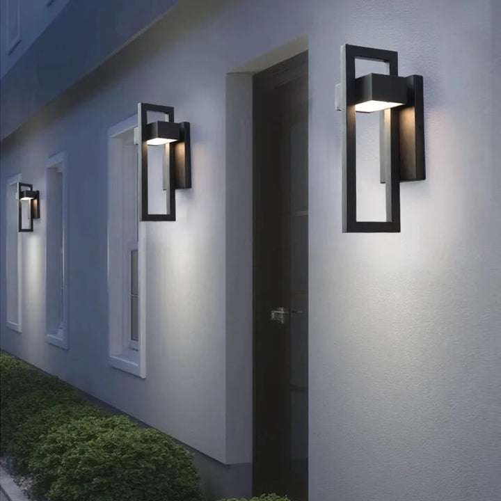 Geometric Outdoor Stainless Steel Wall Lamp
