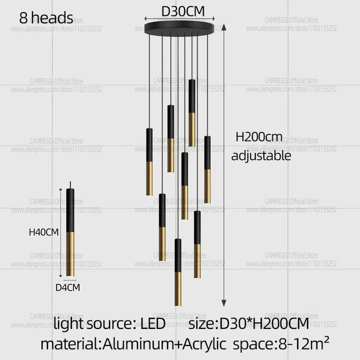 Modern Minimalist Long Pendant
