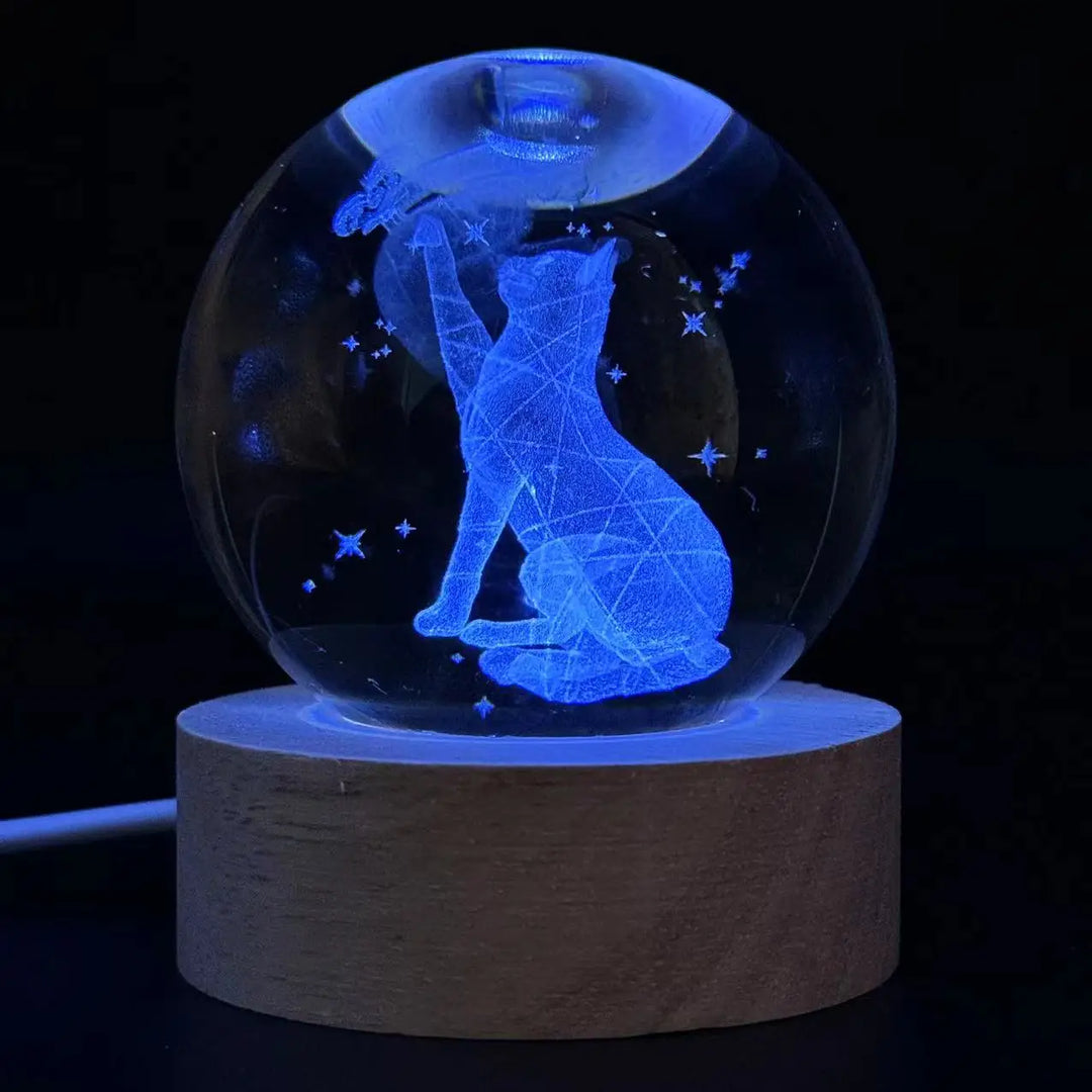 Cat Crystal Ball Light