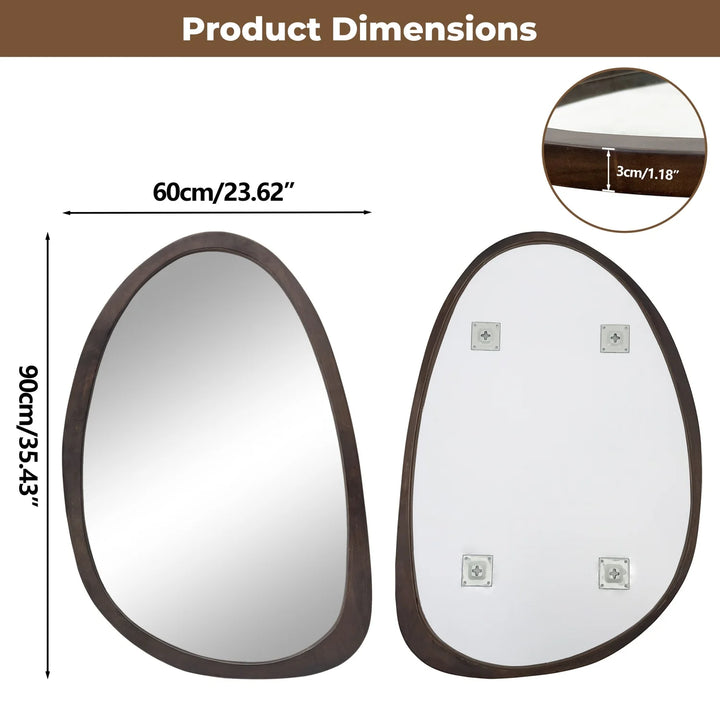 Walnut Wood Wall Mirror