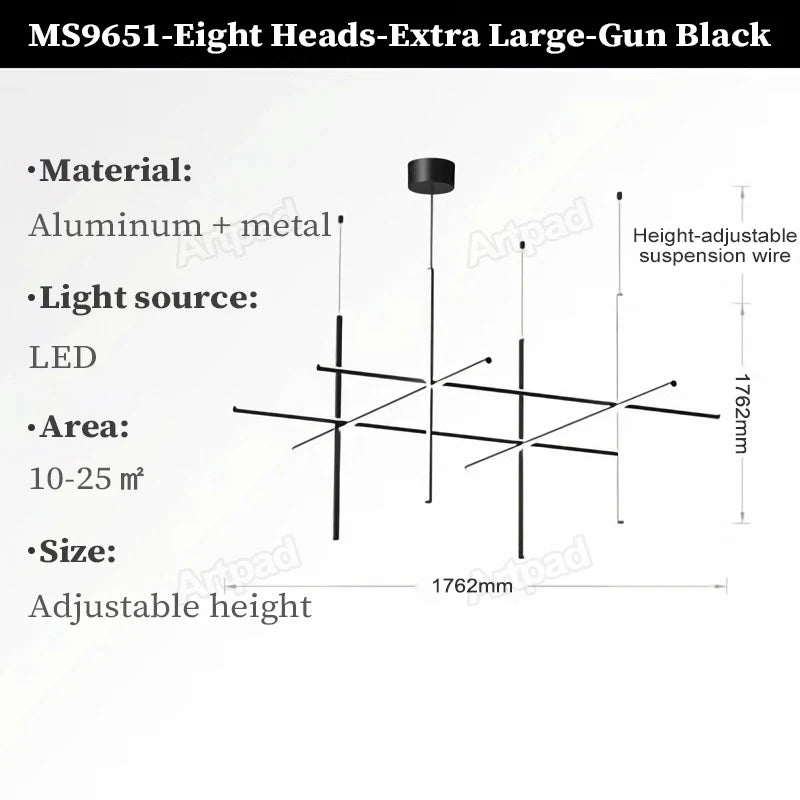 Italian Tube Chandelier