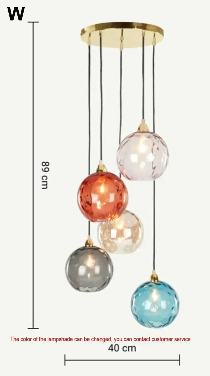 Modern LED Glass Ball Chandelier