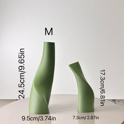 2-Piece Modern Double Vase Set