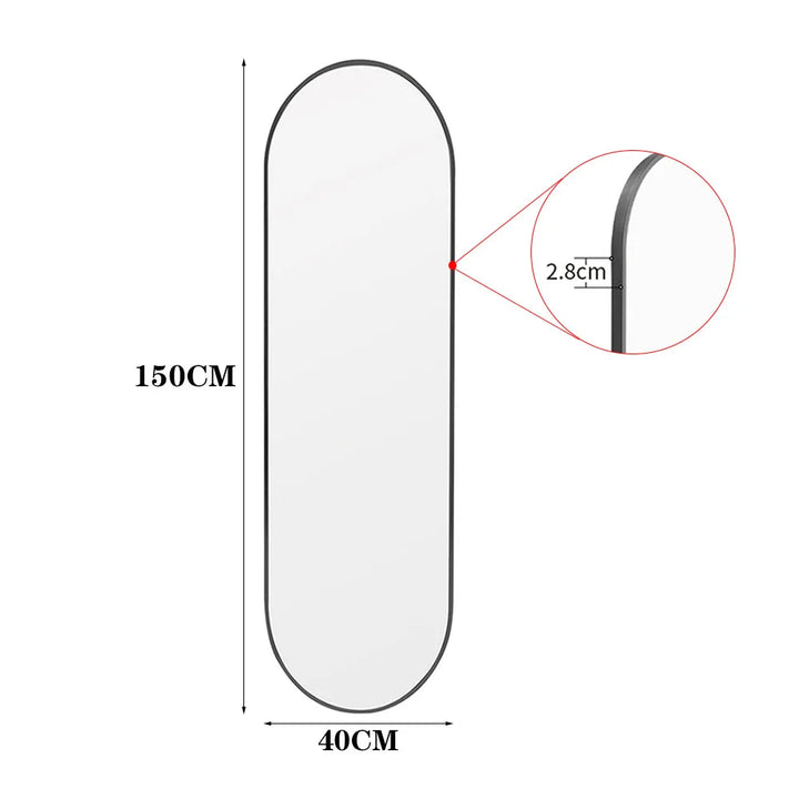Modern Oval Wall Mirror