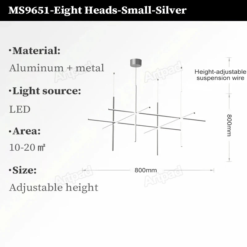 Italian Tube Chandelier