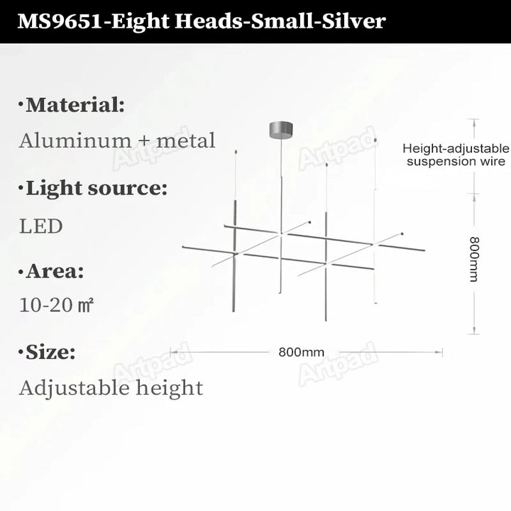 Italian Tube Chandelier