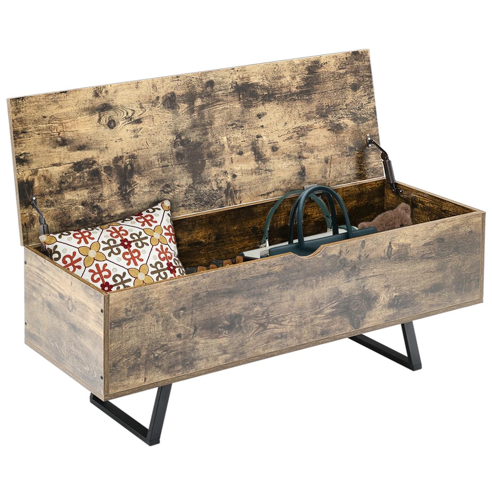 Industrial Flip-Top Storage Bench