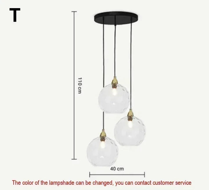 Modern LED Glass Ball Chandelier
