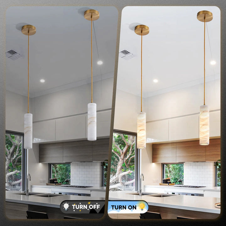 Natural Alabaster LED Pendant Light