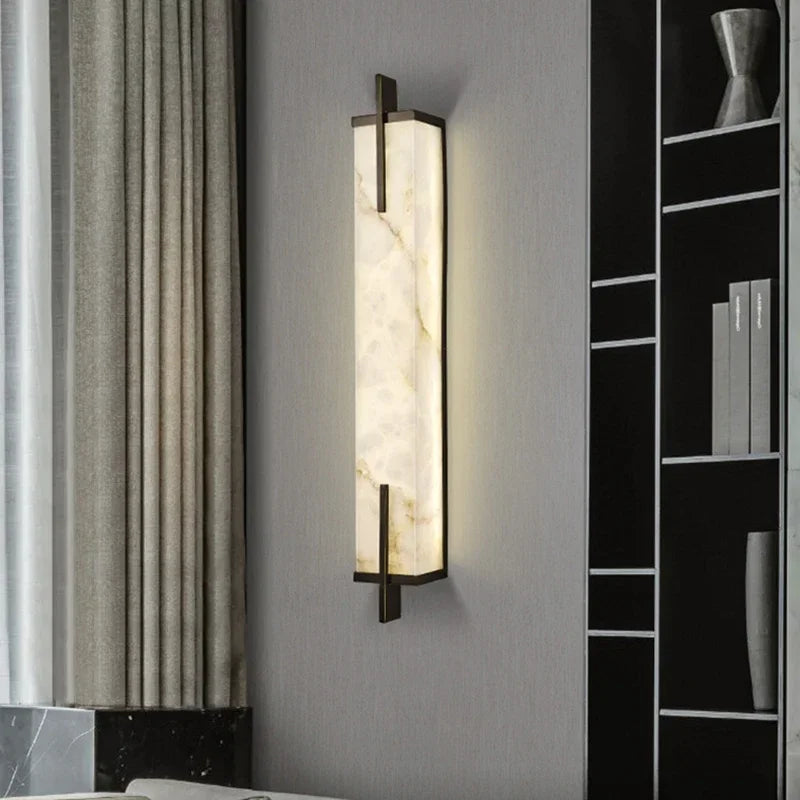 Nordic Minimalist Marble-Style Wall Light