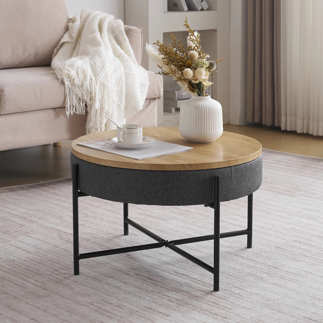 Round Storage Coffee Table