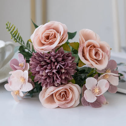 Vintage Silk Rose & Peony Bouquets