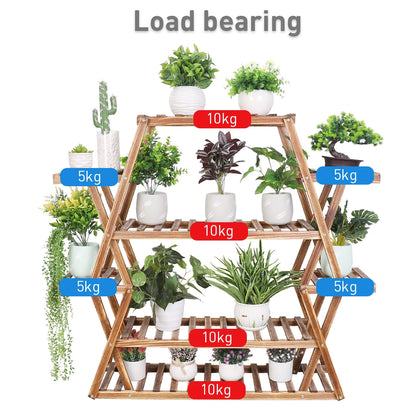 Extra-Large 8-Tier Wooden Plant Stand