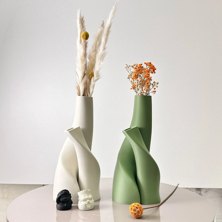 2-Piece Modern Double Vase Set