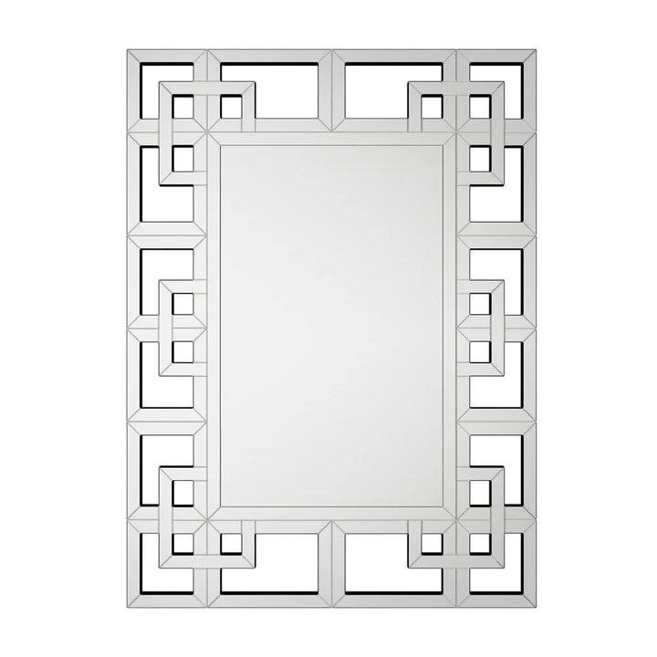 Modern Silver Rectangular Wall Mirror