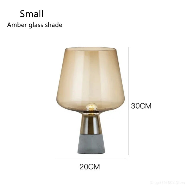 High-End Gray Glass Desk Lamp