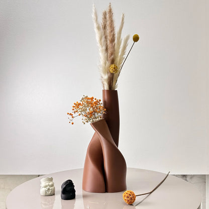 2-Piece Modern Double Vase Set