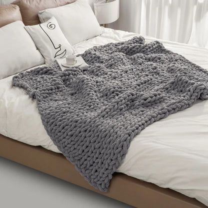 Chunky Knit Chenille Blanket