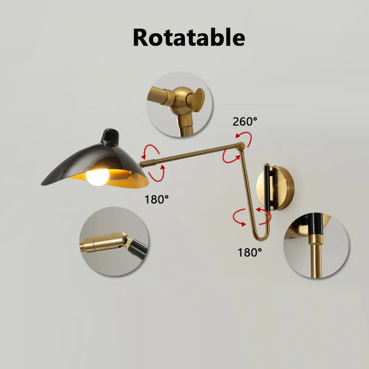 Industrial Swing Arm Wall Lamp