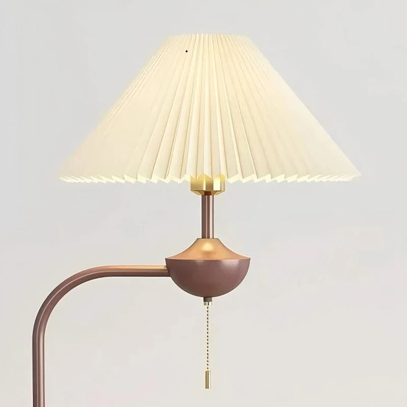 Vintage Pleated Storage Floor Lamp