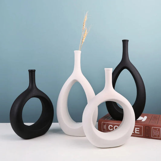 Ceramic Hollow Nordic Table Vase