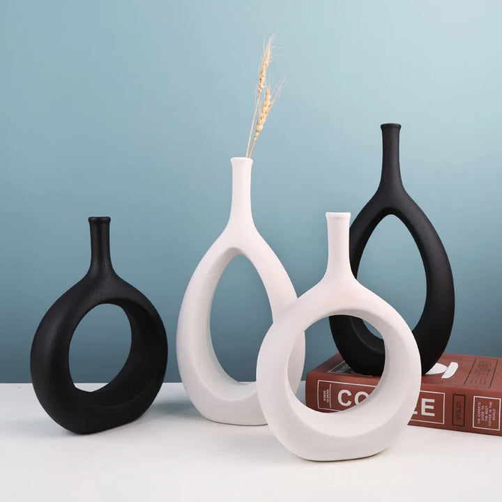 Ceramic Hollow Nordic Table Vase