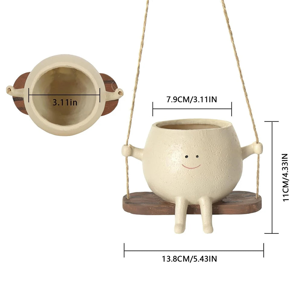 Smiling Face Swing Planter