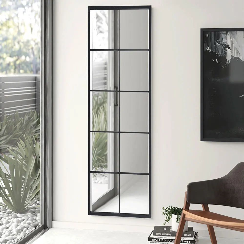 Black Full Length Leaner Mirror