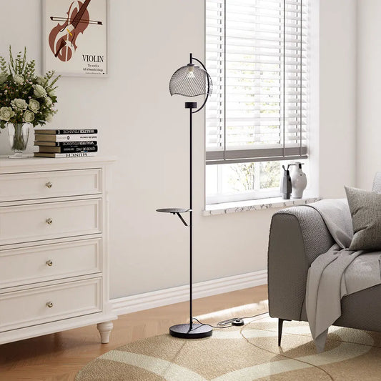 Industrial Tray Floor Lamp