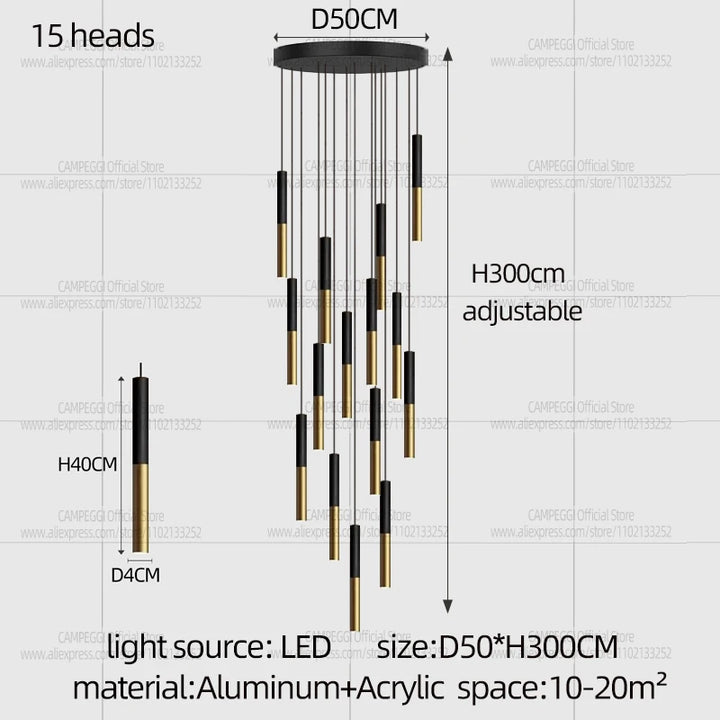 Modern Minimalist Long Pendant