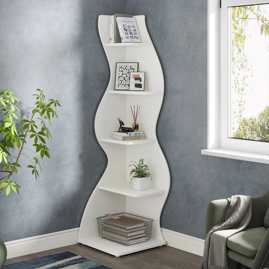 Modern 5-Tier Corner Shelf