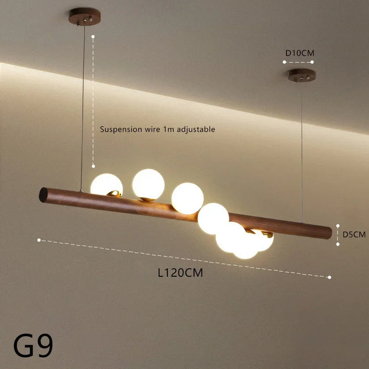 Modern Wooden G9 Chandelier